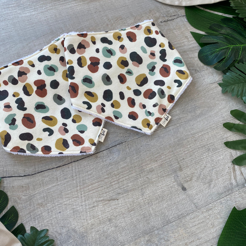 Lovebee Club Leopard Dribble Bib Organic Child Baby Clothing