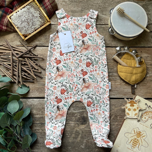 Lovebeeclub Musical Bee Footed Romper Organic Child Baby Clothing