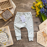 Lovebee Club Honeycomb Bee Blue Harem Leggings Children baby Organic