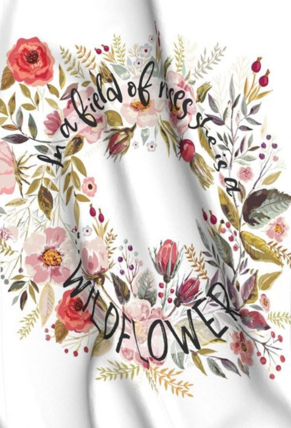 Field Of Roses Organic Swaddle Blanket