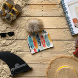 Lovebeeclub Surf Boards Bobble Hat Organic Child Baby Clothing