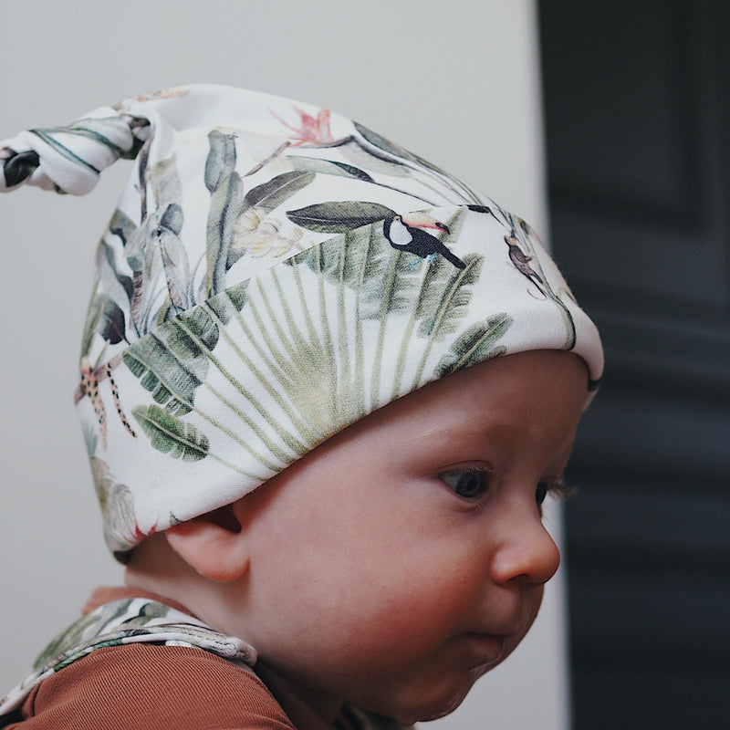 Lovebeeclub Rainforest Knotted Hat Organic Child Baby Clothing