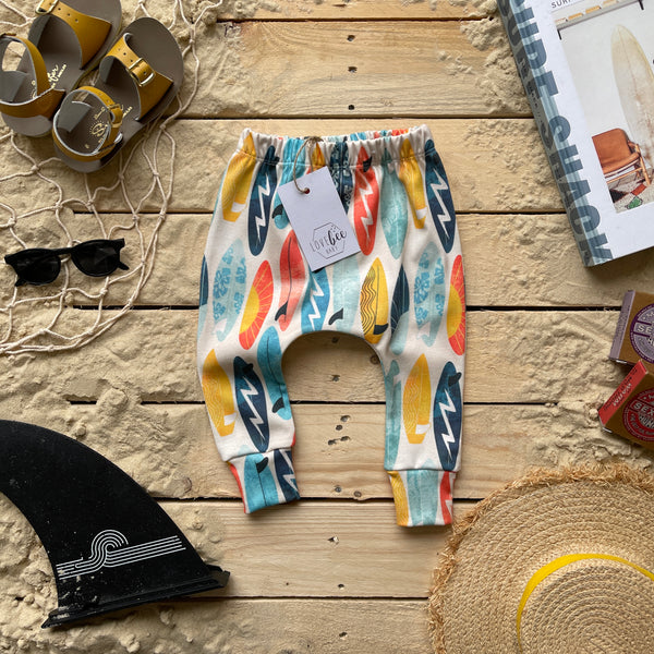Lovebeeclub Surf Boards Harem Leggings Organic Child Baby Clothing