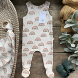 LoveBee Club Earthy Rainbow Footed Romper Baby Children Clothing Organic