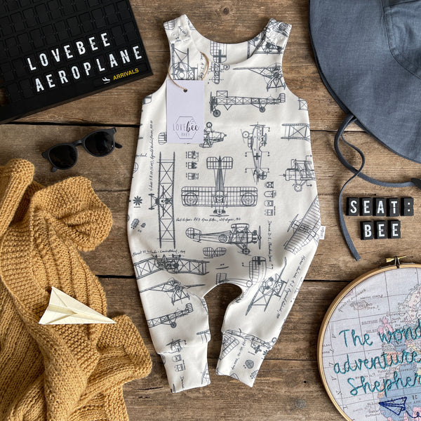 Aeroplane Long Romper | Ready To Post