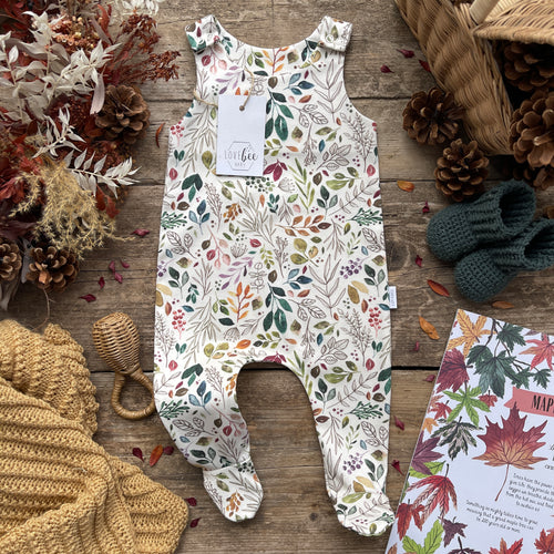 Botanical Sprigs Footed Romper