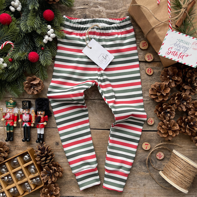 Christmas Stripe Slim Fit Leggings | Ready To Post