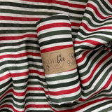 Christmas Stripe Organic Swaddle Blanket