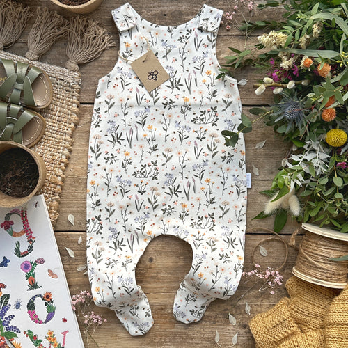 Ditsy Meadow Footed Romper