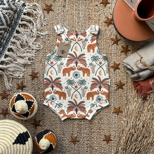 Elephant Bloomer Romper