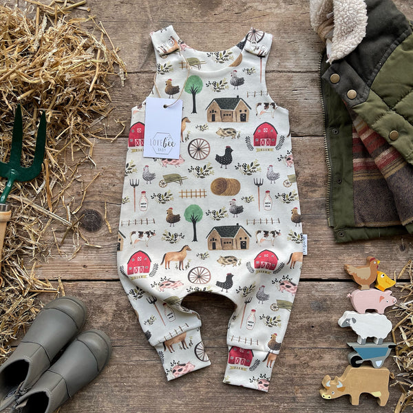 Farm Yard Long Romper | Ready To Post