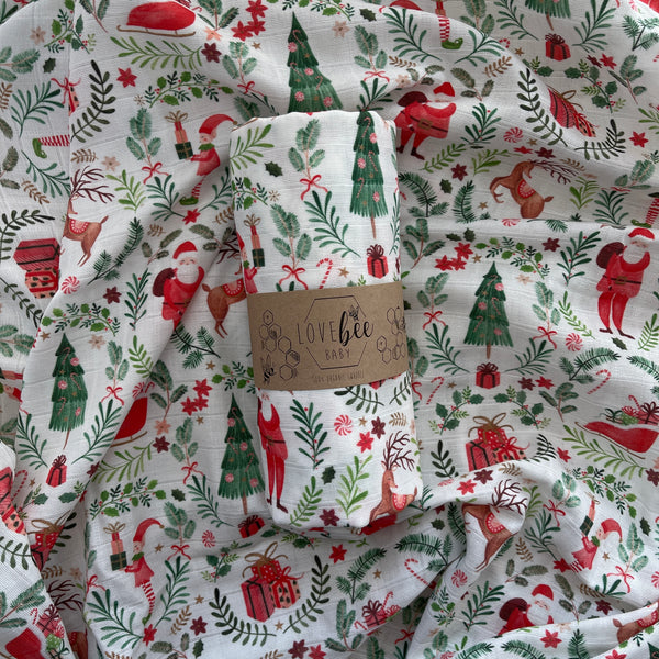 Festive friends Swaddle Blanket