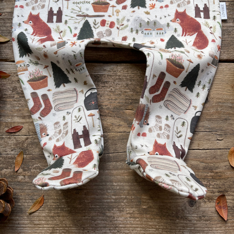 Forest Friends footed Romper