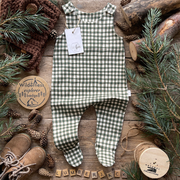 Lumberjack footed Romper