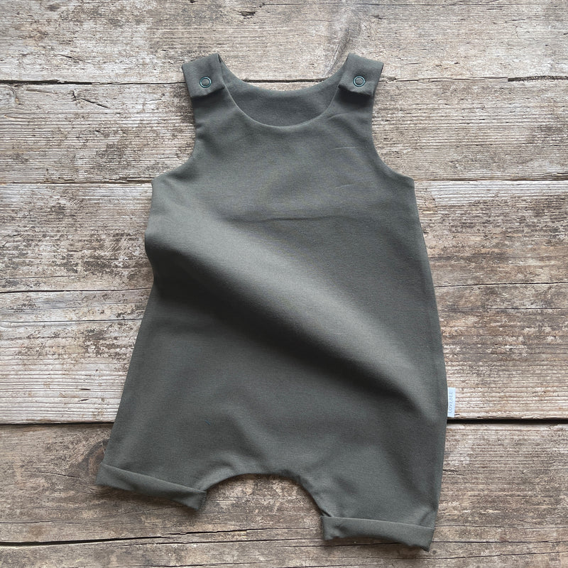 Forest Green Short Play Romper | Ready To Post
