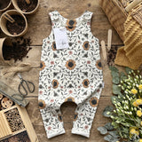 Sunflower Bee Long Romper