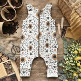 Sunflower Bee Long Romper