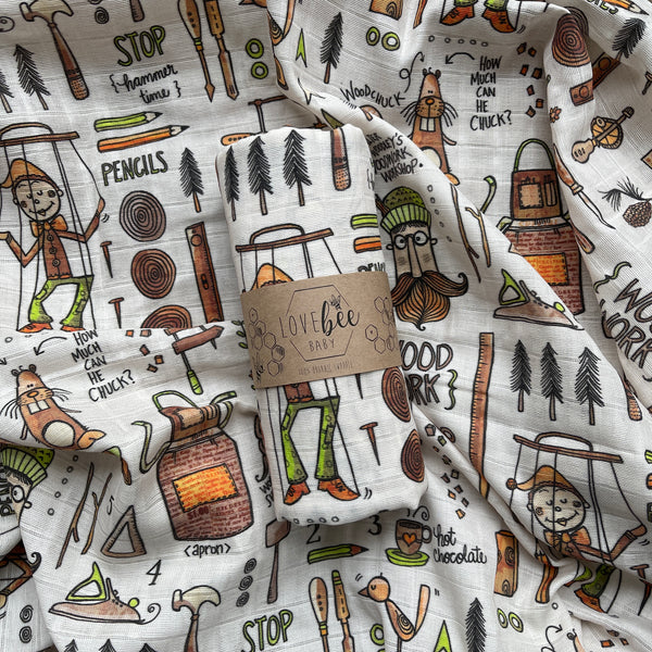 Woodleys Workshop Organic Swaddle Blanket