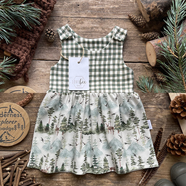 Lumberjack and Stag Mountain Hybrid Dress | Ready To Post