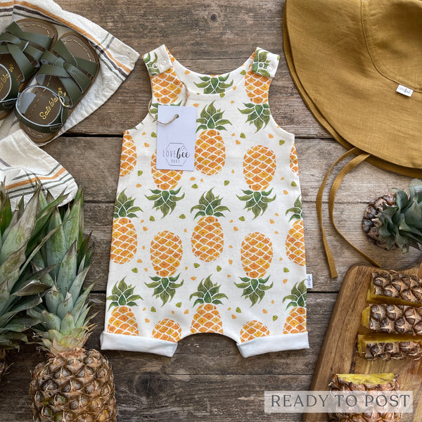 Pineapple Short Romper | Ready To Post